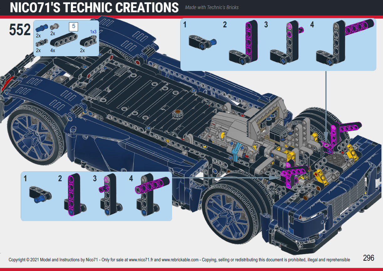 LEGO Technic 42083 Bugatti Chiron Model B : Race Truck - HelloBricks