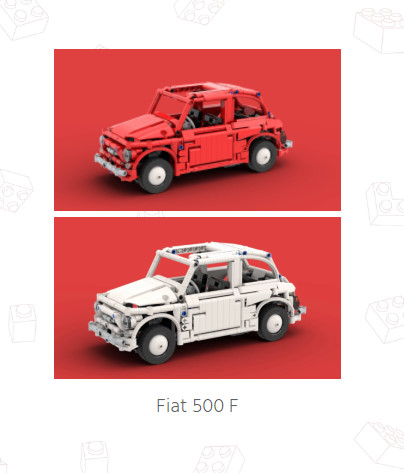 Only Building PDF Instructions MOC Custom Fiat 500 Abarth No Bricks ! 
