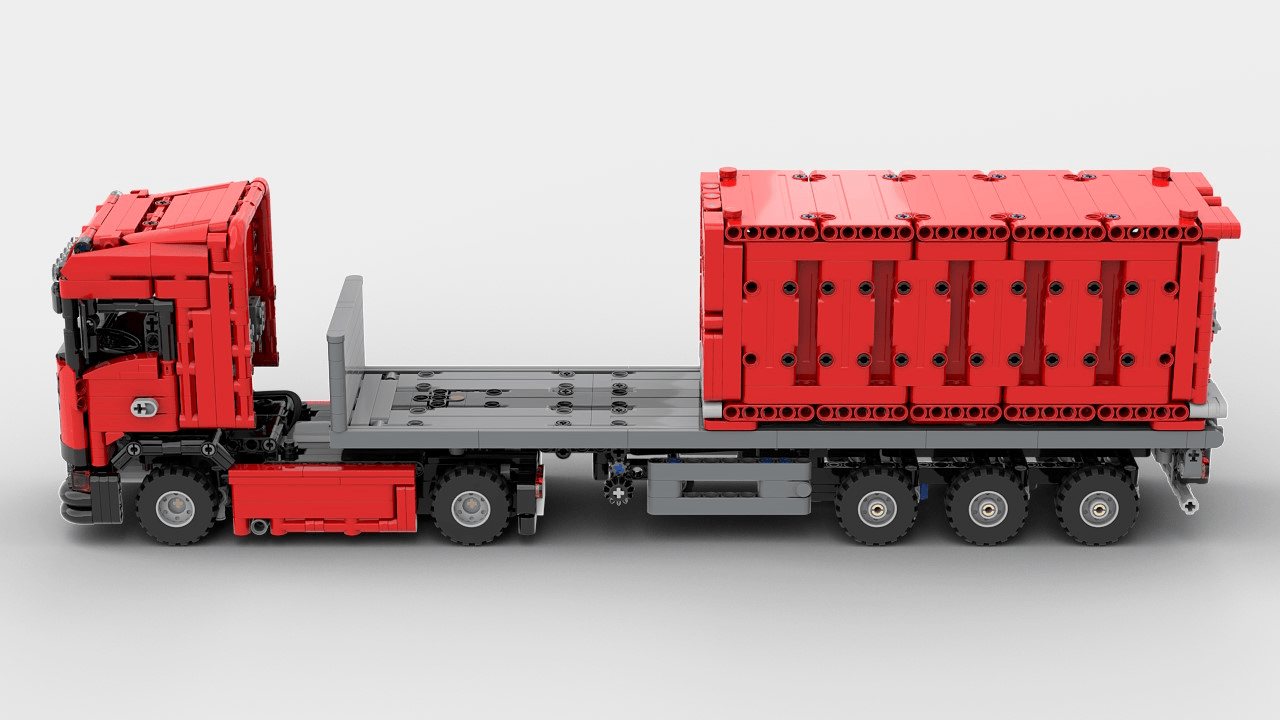 Xe Container Lego LEGO MOC-197320 OverSea Container 20ft - Red or Light Bluish Gray ...